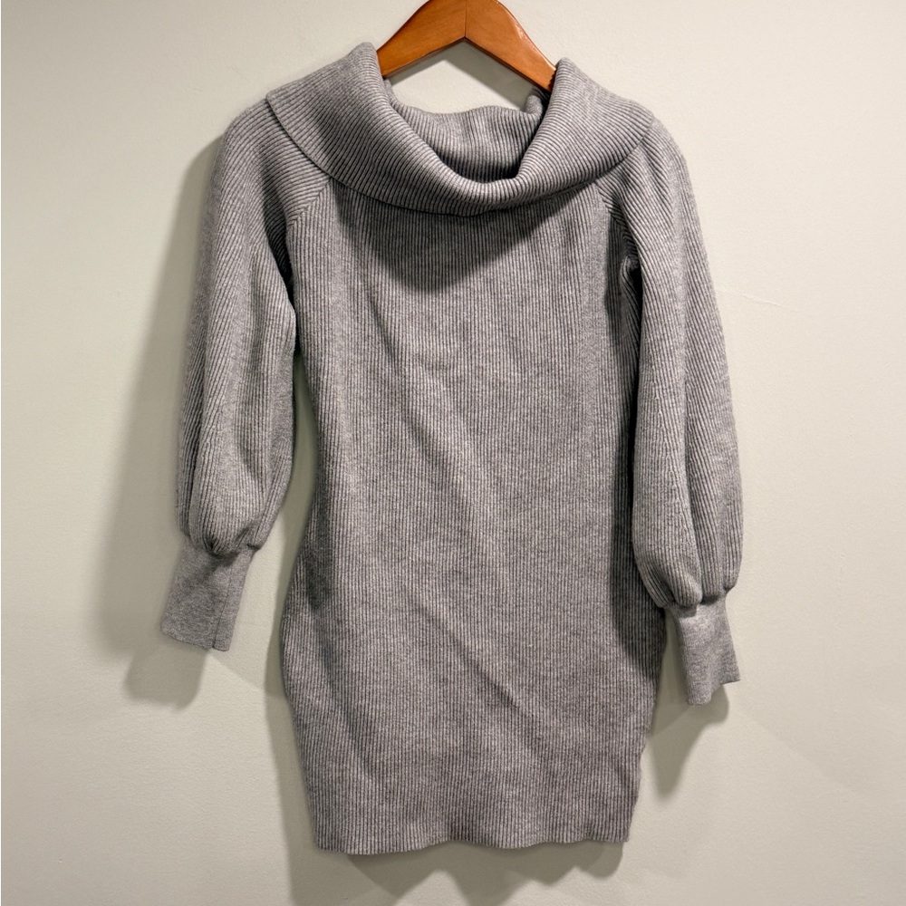 Saints + Secrets‎ Women's Cozy Gray Long Sleeve Sweater Dress Size M